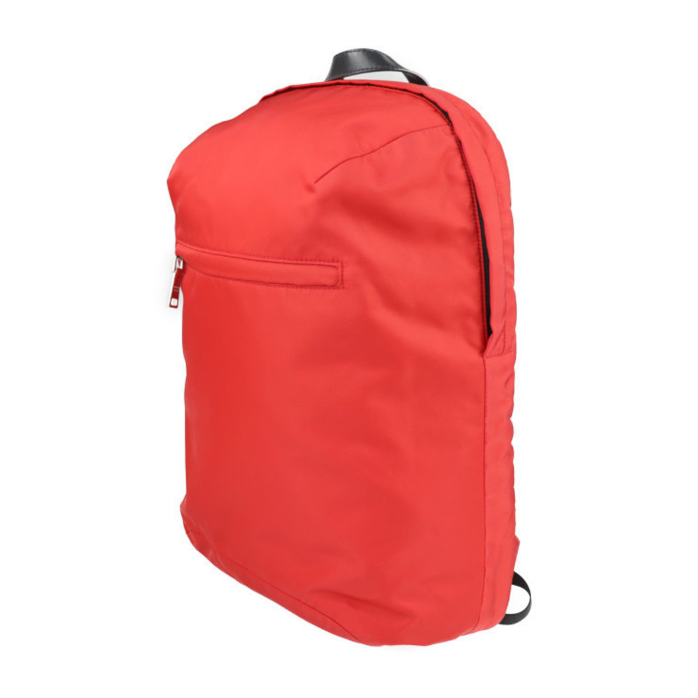 Prada Nylon Leather Red Backpack - image 1